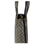 Celine Bicolor Leather Macadam Canvas Tote Bag