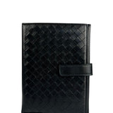 Bottega Veneta Intercciato Black Passport Holder