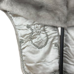 Saga Mink Vintage Grey Fur Tailed Shawl