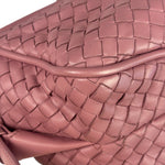 Bottega Veneta Purple Leather Rialto Intrecciato Shoulder Bag