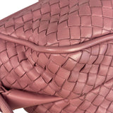 Bottega Veneta Purple Leather Rialto Intrecciato Shoulder Bag