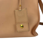 YSL Vintage Classic Y Cabas Peach Leather 2Way Handbag