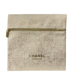 Chanel Beauty Metallic Cosmetic Travel Pouch
