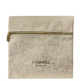 Chanel Beauty Metallic Cosmetic Travel Pouch