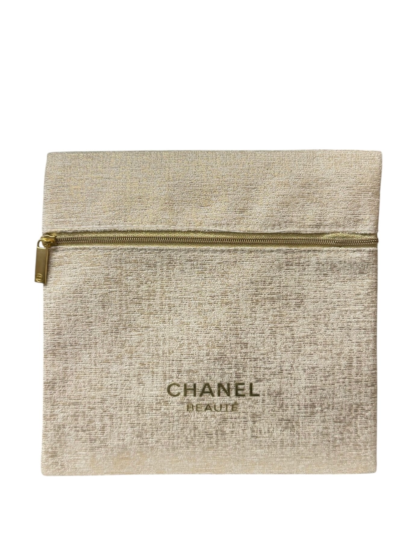 Chanel Beauty Metallic Cosmetic Travel Pouch