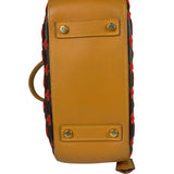 Louis Vuitton Red Tuffetage Cube Monogram Deauville