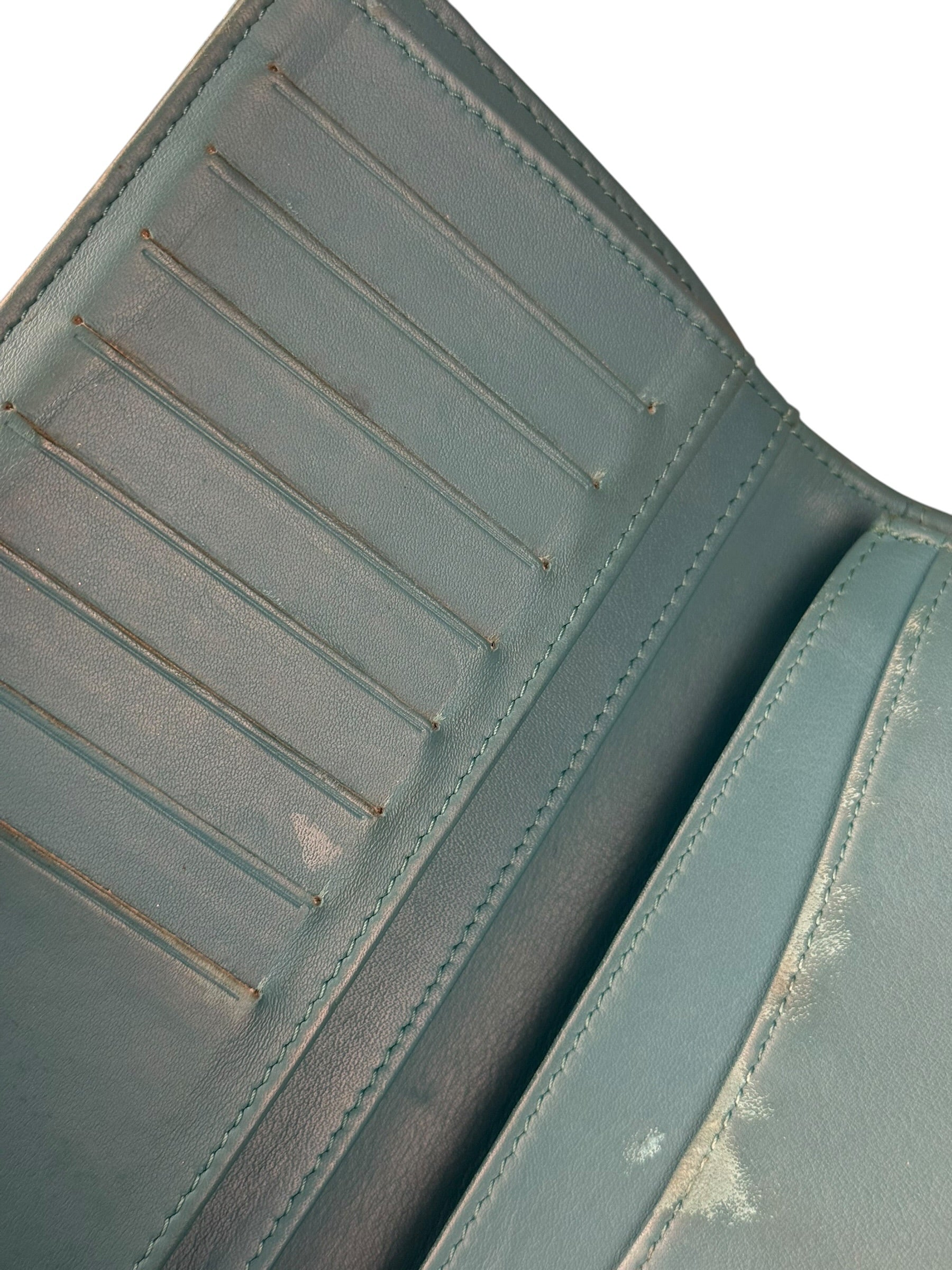 Chanel Turquoise Blue Python Long Wallet 2014