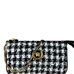 Versace Black/White Tweed Pochette