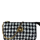 Versace Black/White Tweed Pochette