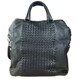 Bottega Veneta Black Intrecciato Leather 2Way Tote