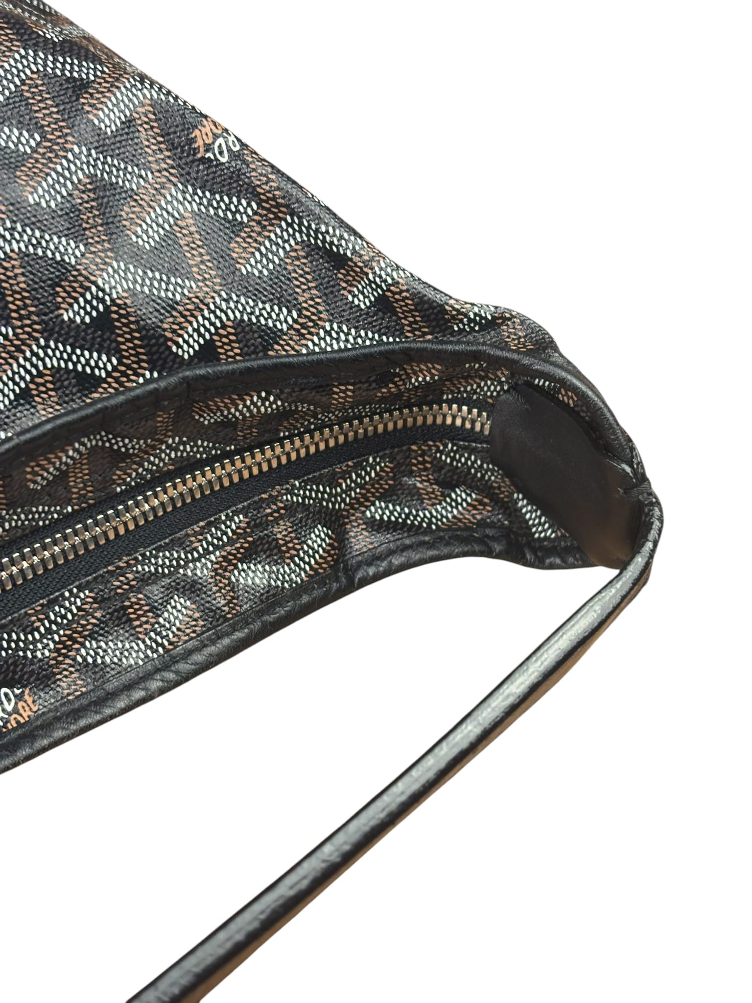 Goyard Brown/Black Leather Boheme Hobo Bag
