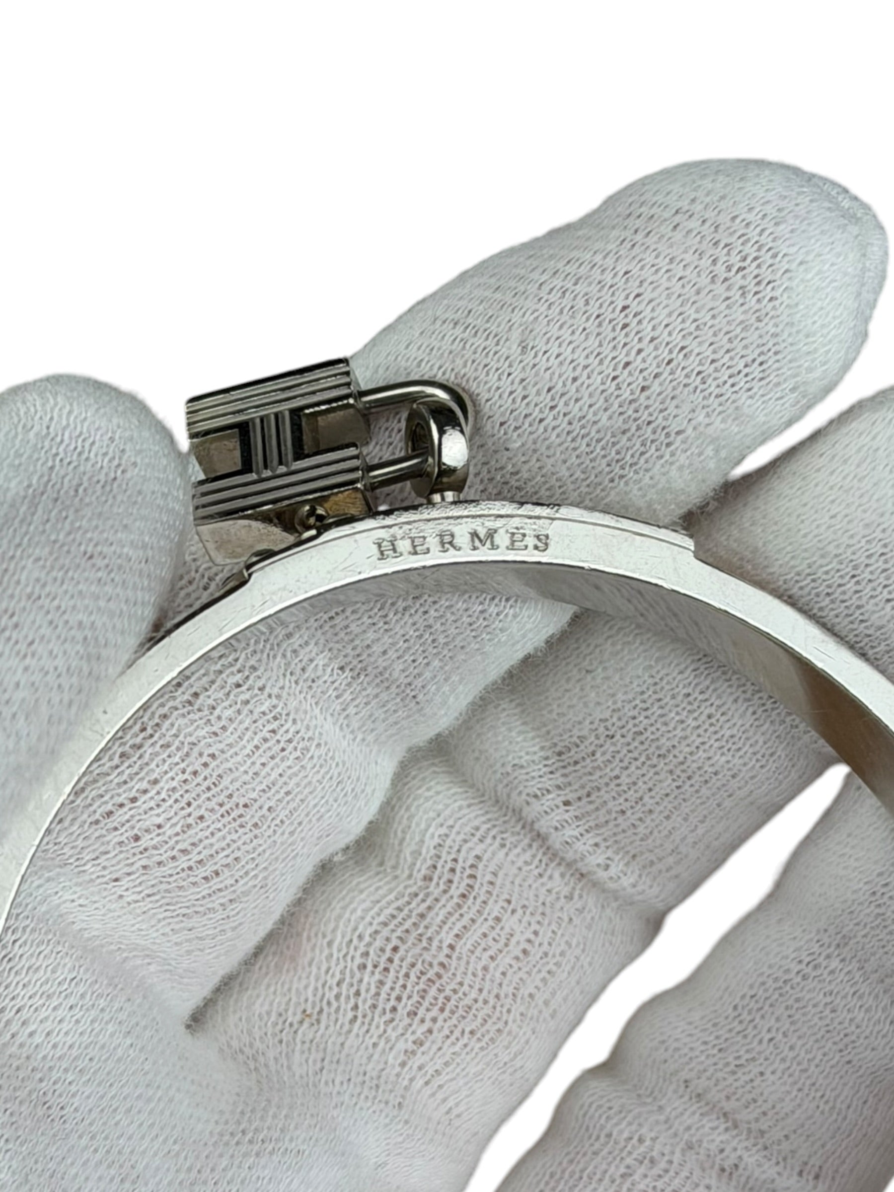 Hermes Orange Kelly H Lock Mini Clic Bracelet