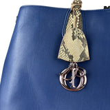 Christian Dior Python Trimmed Blue Addict Tote