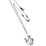 Christian Dior Vintage Silver "I Heart Dior" Necklace