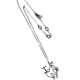 Christian Dior Vintage Silver "I Heart Dior" Necklace
