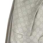 Gucci White Leather GG Green/Red Stripe Backpack
