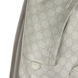 Gucci White Leather GG Green/Red Stripe Backpack