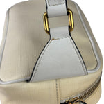 Versace Pastel Yellow Leather Logo Print Belt Bag