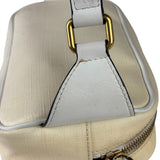 Versace Pastel Yellow Leather Logo Print Belt Bag