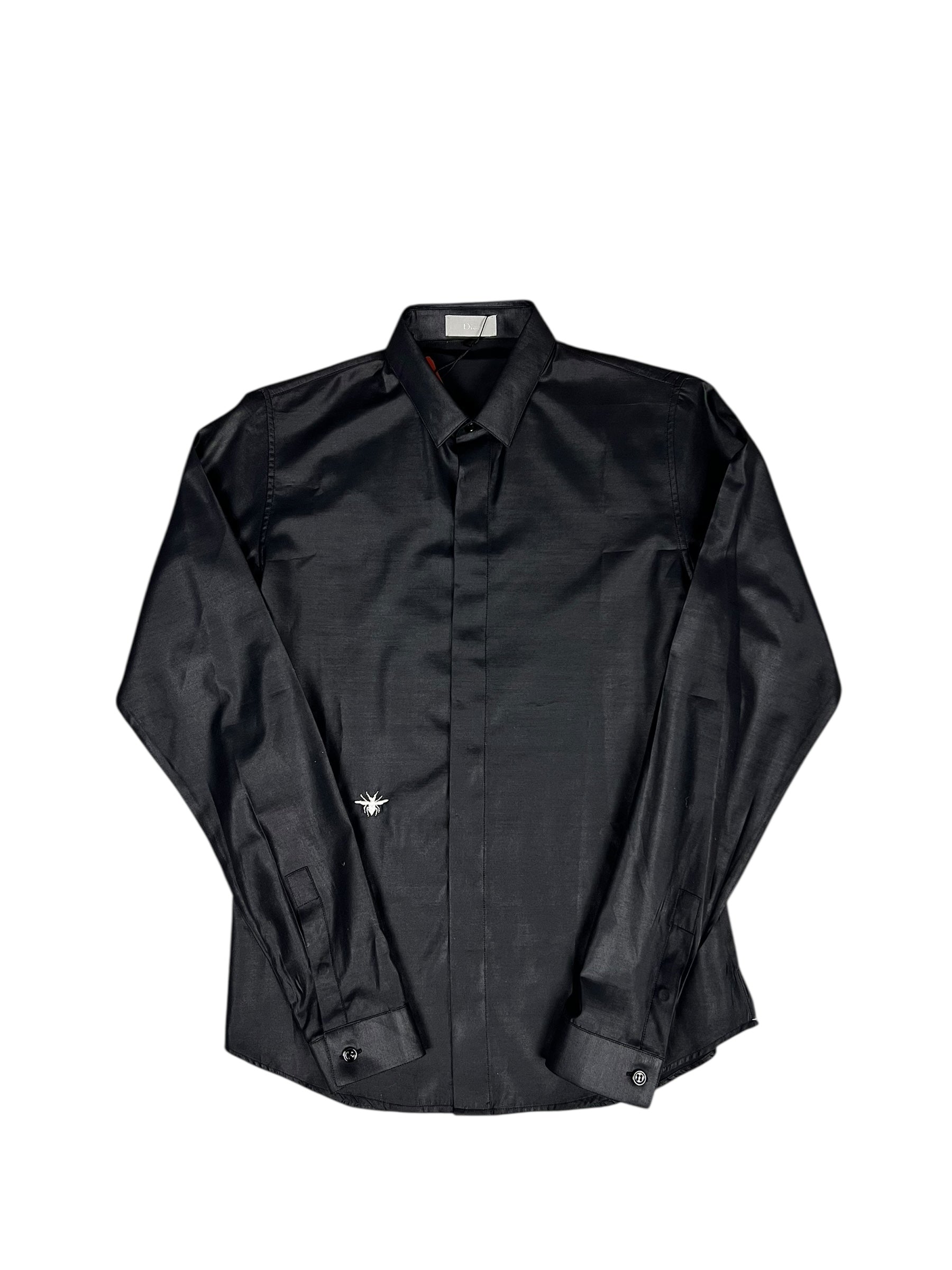 Christian Dior Bee Black Polyester Button-Up Shirt