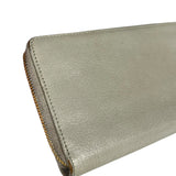 Balenciaga Grey Leather Moto Long Wallet