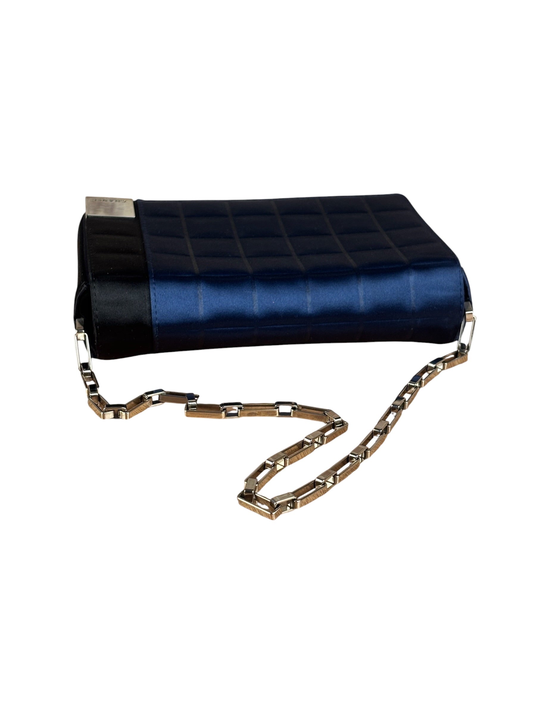 Chanel Bicolor Satin Chocolate Bar Flap Bag 2002