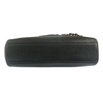Chanel Black Pebbled Leather Curved Flap 1997
