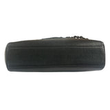 Chanel Black Pebbled Leather Curved Flap 1997