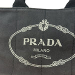 Prada Vintage Black Canvas Canapa Tote