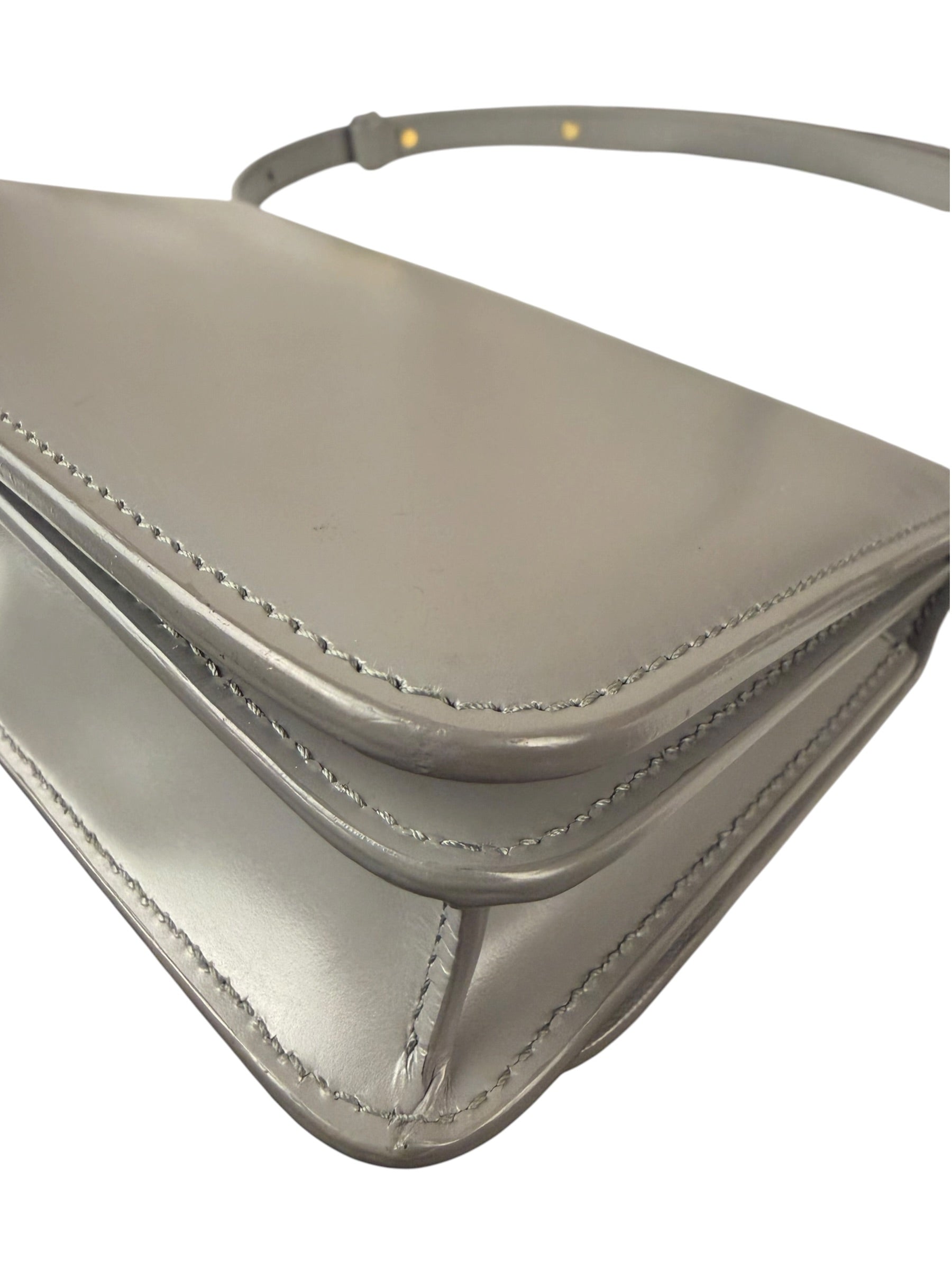 Bottega Veneta Grey Calfskin BV Classic Medium Bag