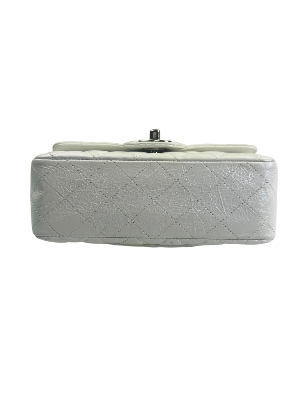 Chanel Metallic White Quilted Calfskin Small Flap Bag 2021