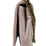 Chanel Light Lilac Calfskin Leather Quilted Flap Chain Bag