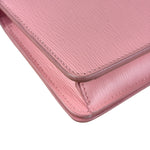 Prada Pink Saffiano Leather Wallet On Chain