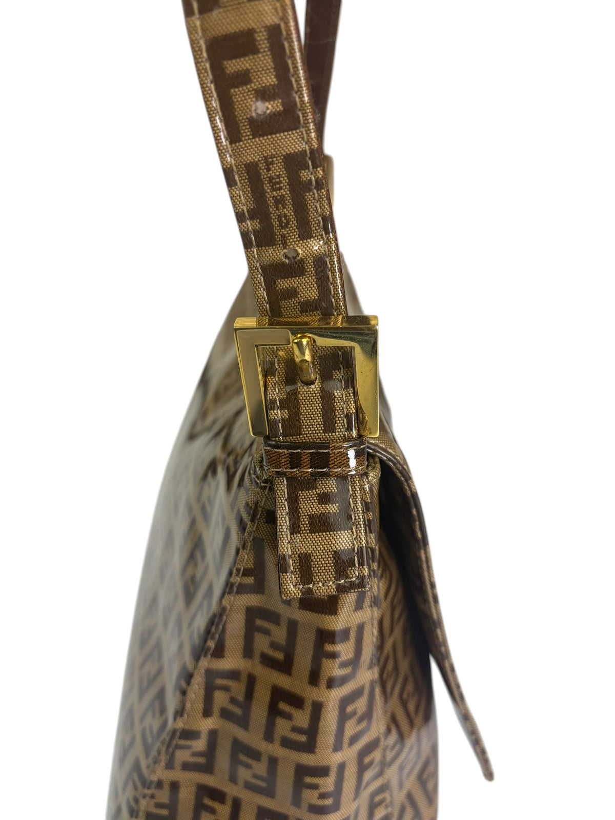 Fendi Beige/Brown PVC Mamma Baguette
