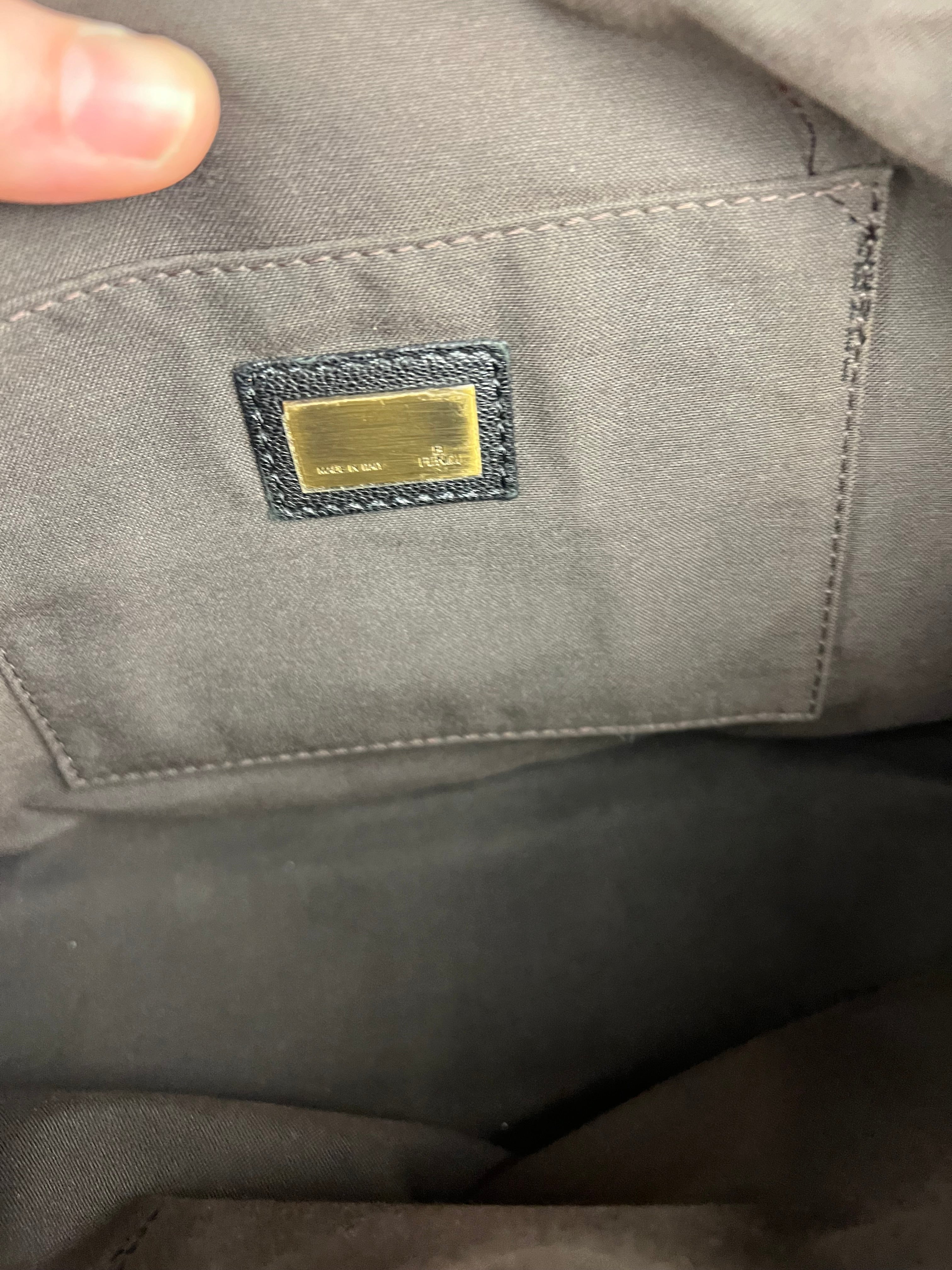 Fendi B Biz Black Leather Shoulder Bag