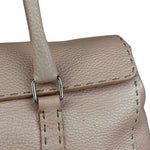 Fendi Light Pink Metallic Vintage Selleria Stitch Lina Handbag
