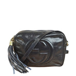 Gucci Glossy Grey Patent Leather Soho Disco Crossbody Bag