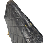 Chanel Black Quilted Caviar Kelly Top Handle Bag 90s