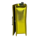 Chanel Metallic Yellow Quilted Patent Leather Mini Boy Flap Bag 2014