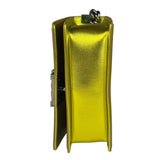 Chanel Metallic Yellow Quilted Patent Leather Mini Boy Flap Bag 2014