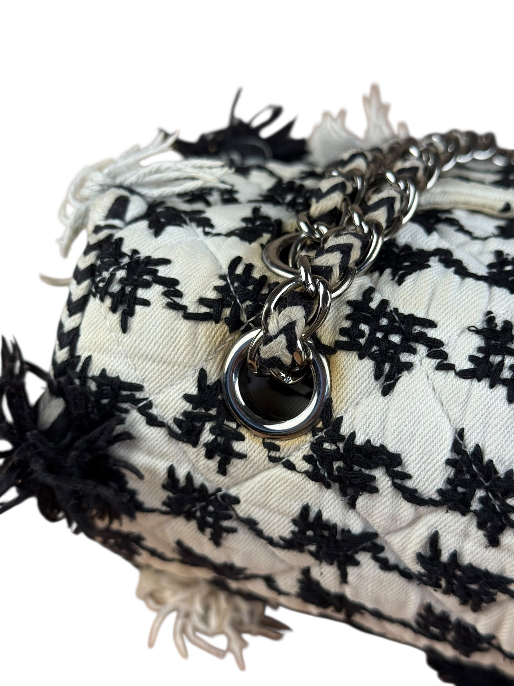 Chanel Tweed Woven Medium Classic Double Flap Bag 2014