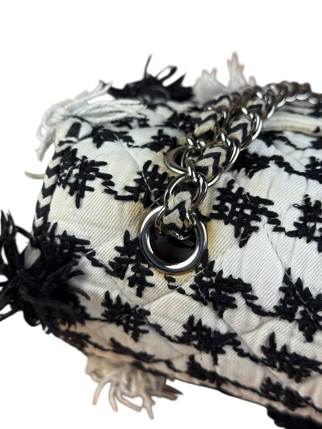 Chanel Tweed Woven Medium Classic Double Flap Bag 2014