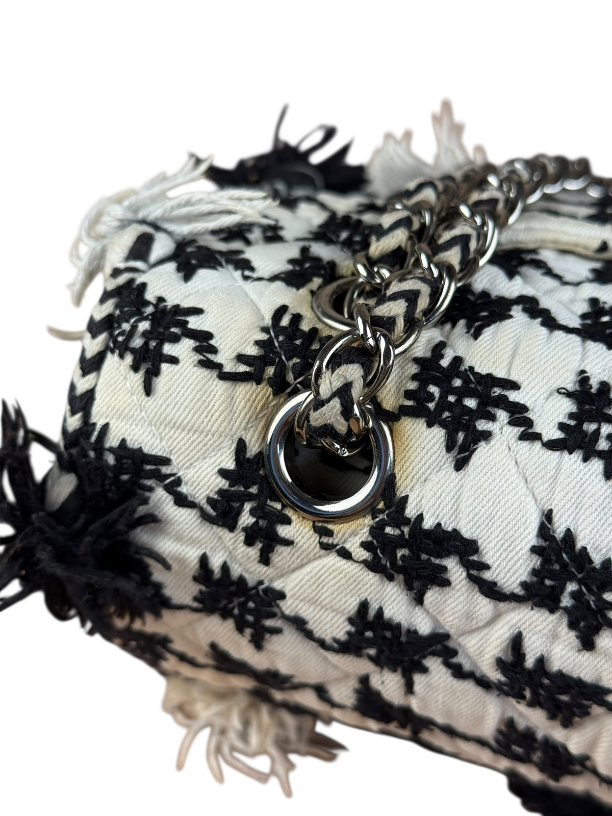 Chanel Tweed Woven Medium Classic Double Flap Bag 2014