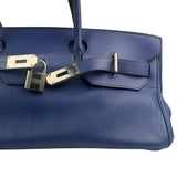 Hermes Blue Clemence Leather JPG Birkin 42 Palladium 2006