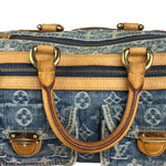 Louis Vuitton Vintage Denim Leather Trim Monogram Neo Speedy 30
