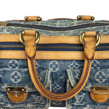 Louis Vuitton Vintage Denim Leather Trim Monogram Neo Speedy 30