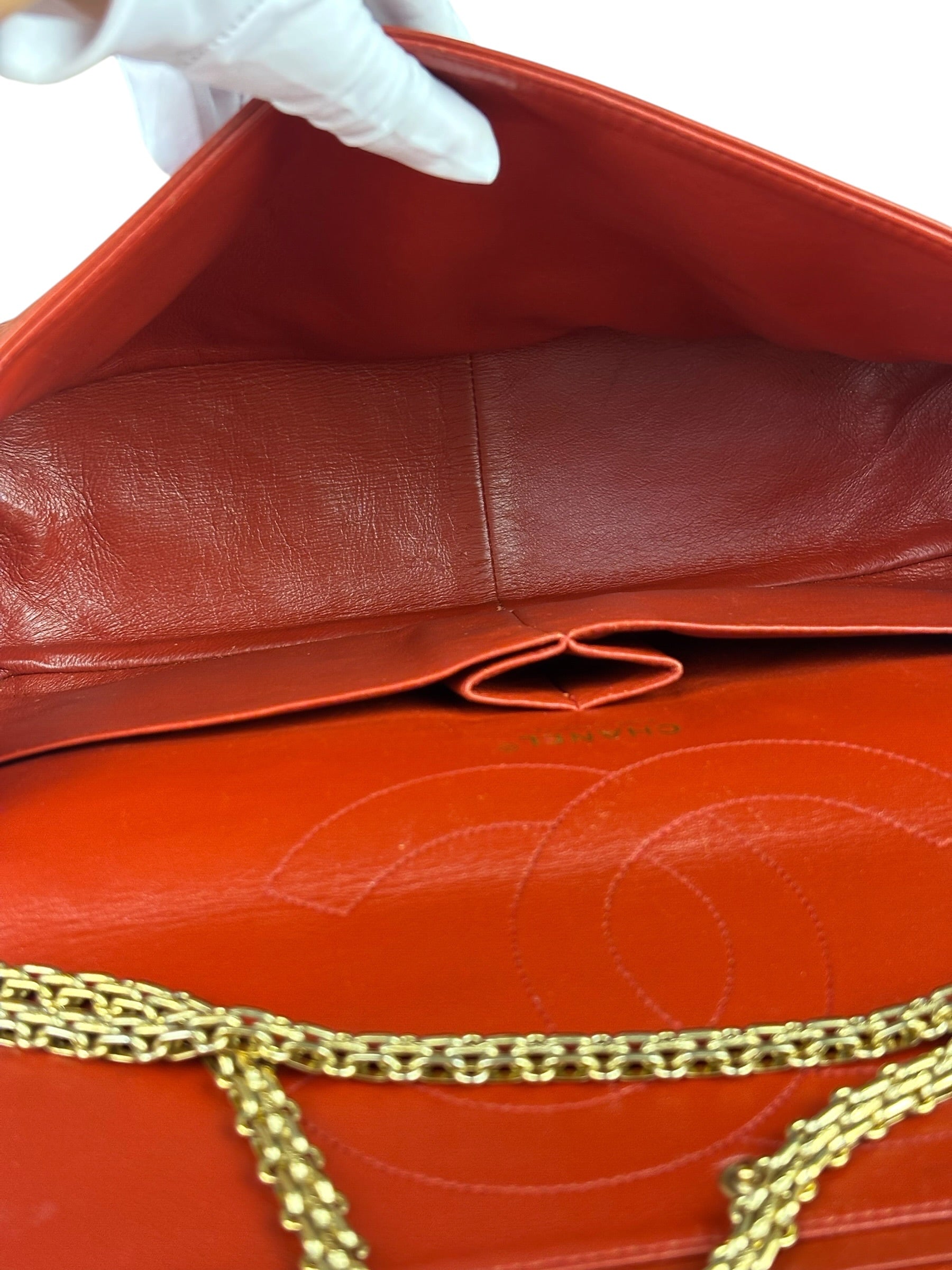 Chanel Red Quilted Leather 2.55 Reissue Double Flap Bag 2010