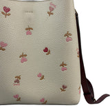 Coach Cream/Burgundy Small Town Bucket Bag