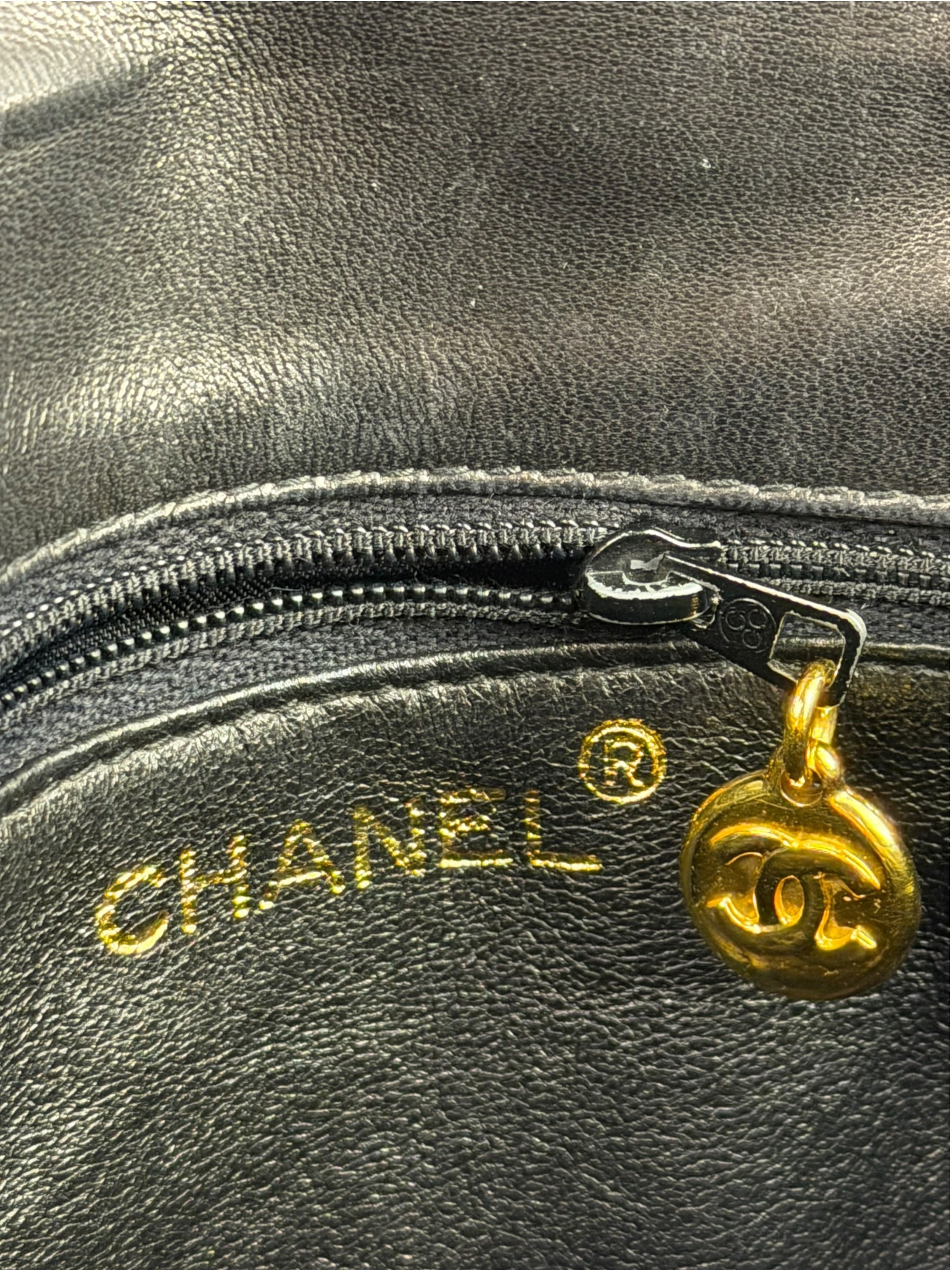 Chanel Black Patent Leather Belt Bag 1995