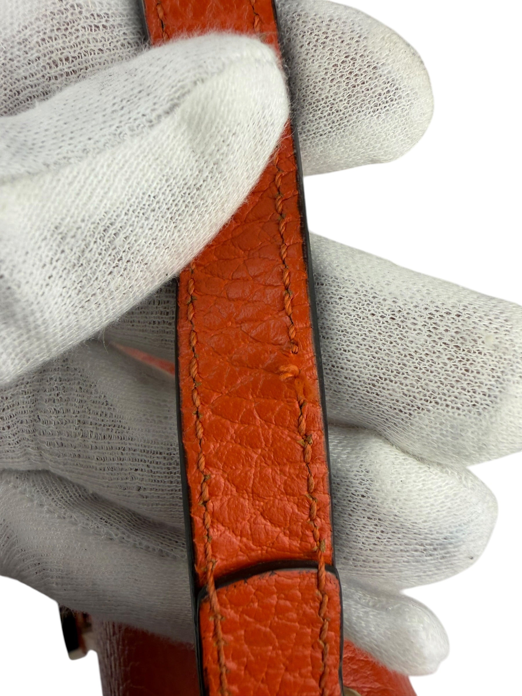 Gucci Orange Leather Small Dollar Interlocking G Shoulder Bag